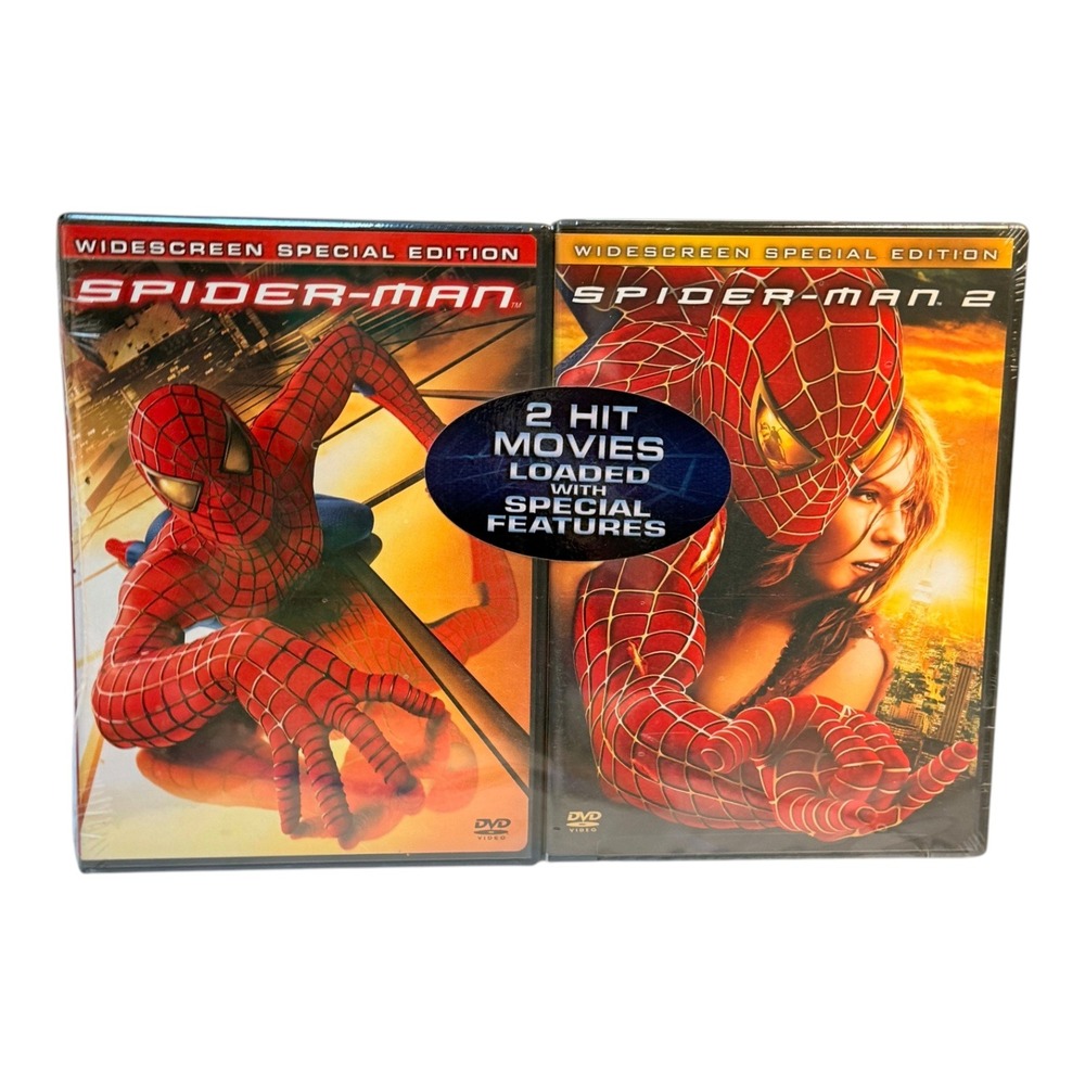 Columbia Pictures Spider-Man 1 & 2 DVD Widescreen Special Edition Bundle New